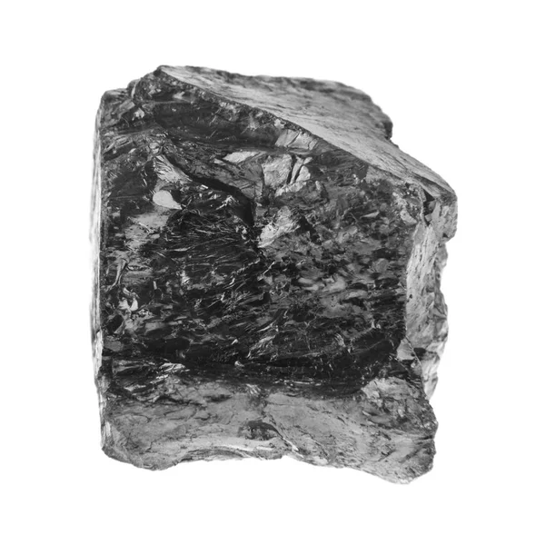 Schwarze Kohle Isoliert Auf Weißem Hintergrund — Stockfoto