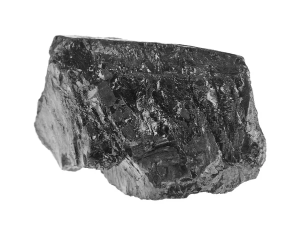 Μαύρος Άνθρακας Απομονωμένος Λευκό Φόντο — Φωτογραφία Αρχείου
