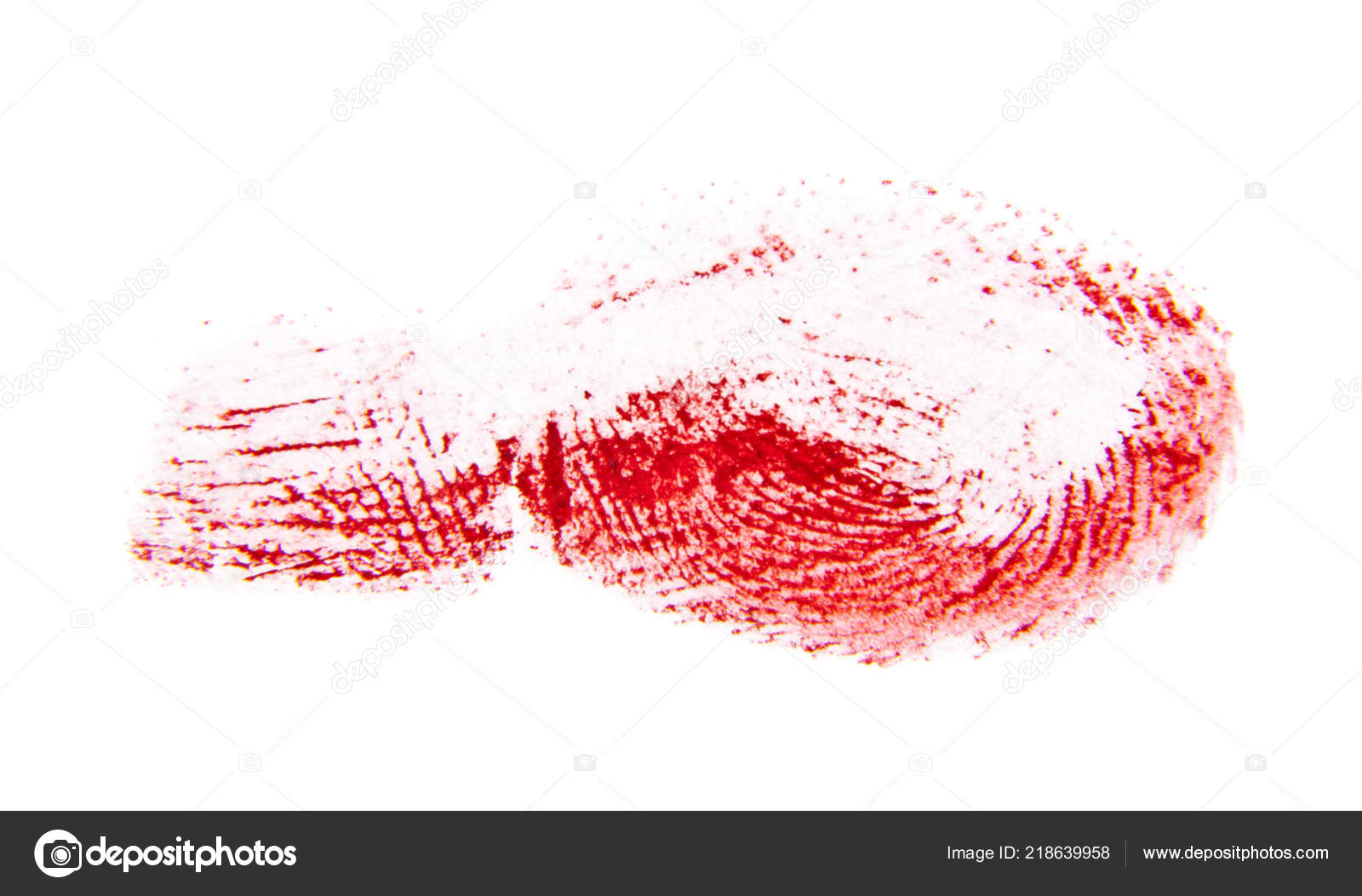 Red Prints Isolated White Background Stock Photo by ©valzan 218639958