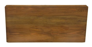 Tahta beyaz arkaplanda izole edildi