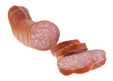 sosis beyaz arkaplanda izole