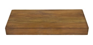 Tahta beyaz arkaplanda izole edildi