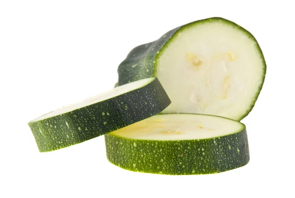 Zucchini Isolerad Vit Bakgrund Som Del Förpackningsdesign — Stockfoto