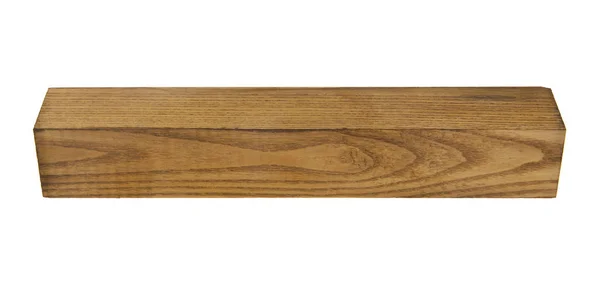 Drewniany Bar Białym Tle Jako Element Projektowania Opakowań — Zdjęcie stockowe