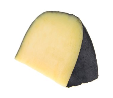 Beyaz arkaplanda izole edilmiş peynir