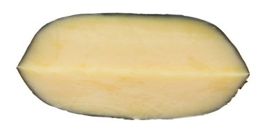 Beyaz arkaplanda izole edilmiş peynir