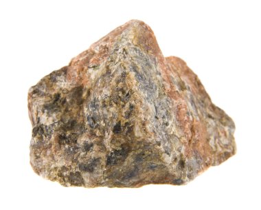 Beyaz arkaplanda izole taş