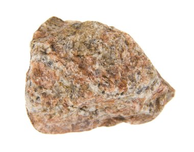 Beyaz arkaplanda izole taş