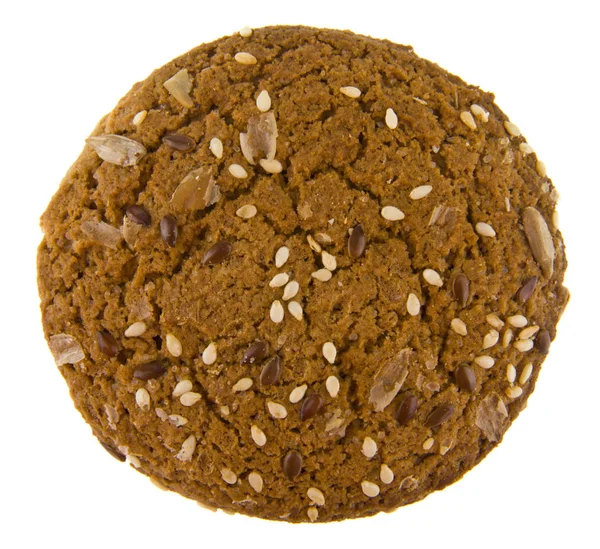 Beyaz arkaplanda yulaf ezmesi kurabiyeleri izole