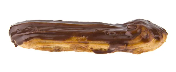 Choklad Täckt Vaniljsås Isolerad Vit Bakgrund — Stockfoto