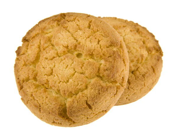 Domácí Cookies Izolovaných Bílém Pozadí Zblízka — Stock fotografie