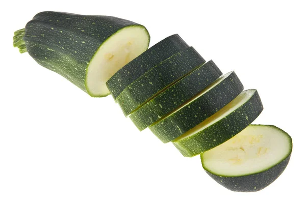 Zucchini Isoliert Auf Weißem Hintergrund Nahaufnahme — Stockfoto