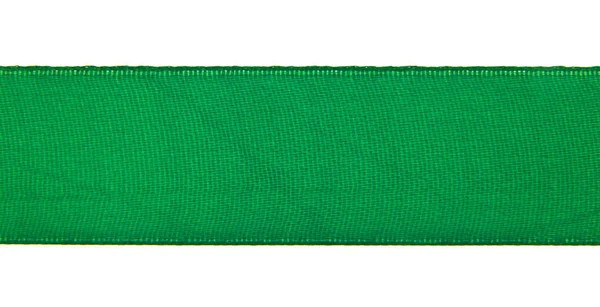 Green Ribbon Isolated White Background — Stock Photo, Image
