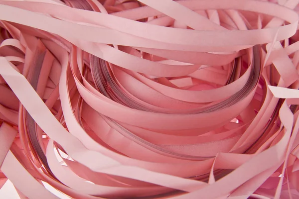 Tiras Papel Corte Vermelho Como Fundo Close — Fotografia de Stock