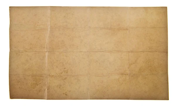Stary Papier Izolowany Białym Tle — Zdjęcie stockowe