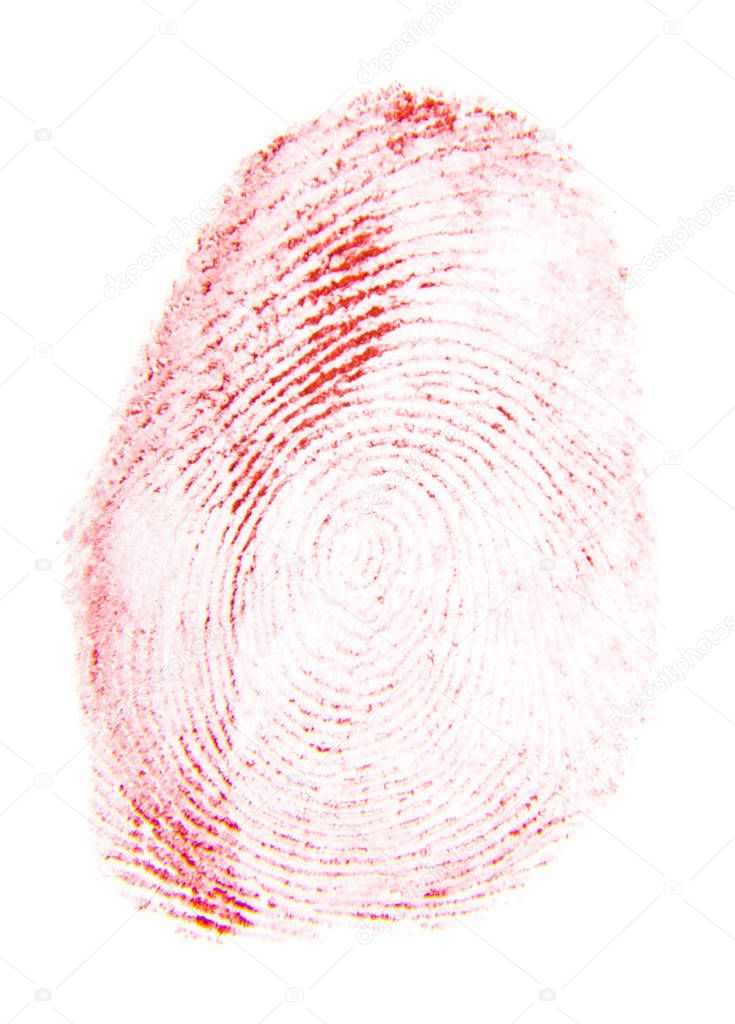 red prints isolated on white background