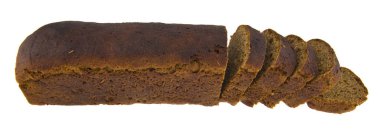 ekmek beyaz arkaplanda izole edildi