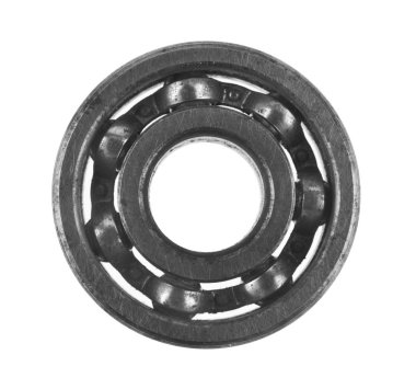 Beyaz arka plan üzerinde izole metal yatakları