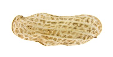 beyaz arkaplanda izole edilmiş yerfıstıkları