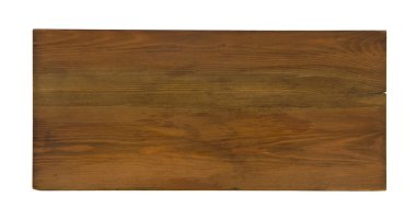 Tahta beyaz arkaplanda izole edildi