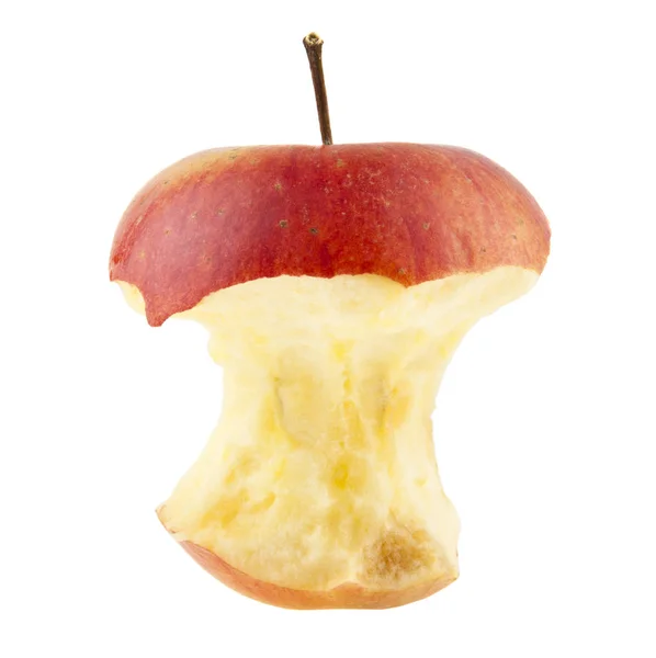 Gnawed Apple Isolated White Background — Stock Photo, Image