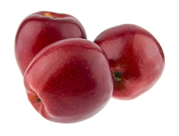 Красные Яблоки Изолированы Белом Фоне — стоковое фото