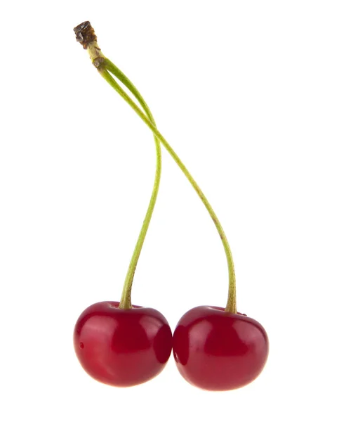 Red Cherry Isolated White Background — Stock Photo, Image