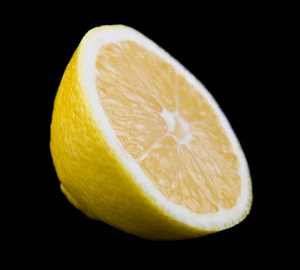 Lemon Isolated Black Background — Stock Photo, Image