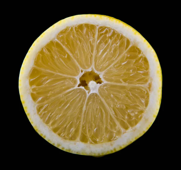 Lemon Isolated Black Background — Stock Photo, Image