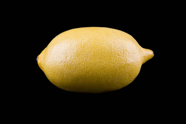 Лимон Ізольований Чорному Тлі — стокове фото