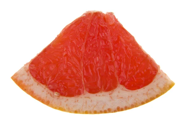 Нарезанный Грейпфрут Изолирован Белом Фоне — стоковое фото