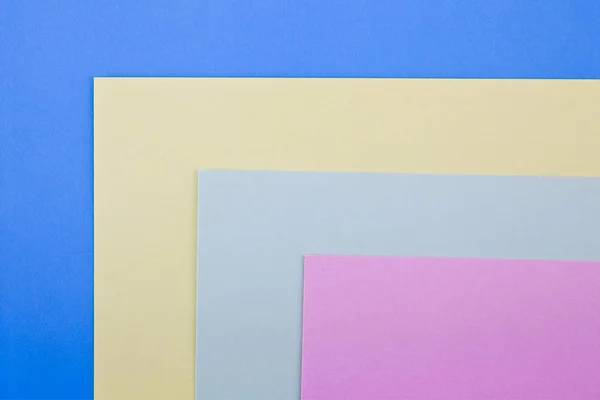Цветная Бумага Голубая Желтая Розовая Бумага Фона — стоковое фото