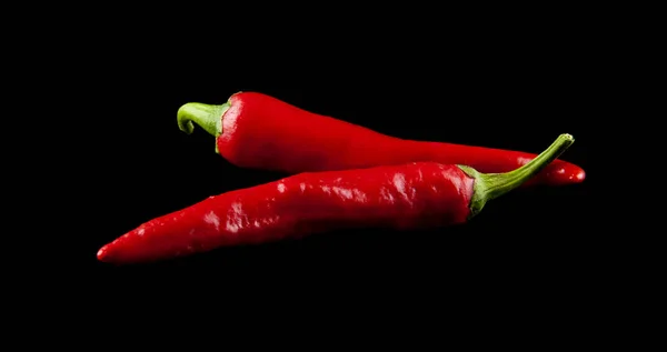 Red Hot Pepper Isolated Black Background — Stock Photo, Image