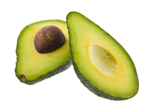 Lebensmittel Mit Frischer Bio Avocado Isoliert Auf Weißem Hintergrund — Stockfoto