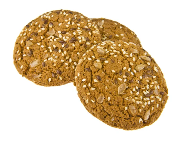 Domácí Cookies Izolované Bílém Pozadí — Stock fotografie