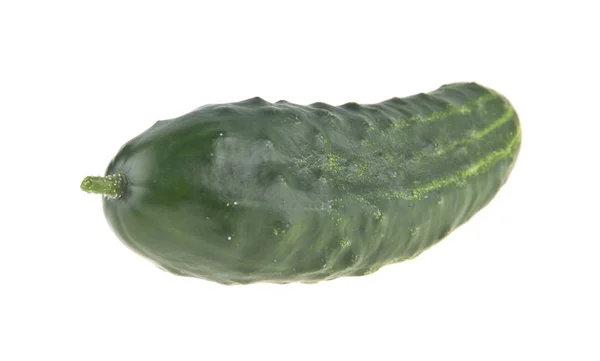 Groene Komkommers Geïsoleerd Witte Achtergrond — Stockfoto