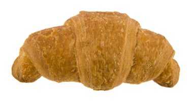 Kruvasanlar beyaz arkaplanda izole edilmiş.