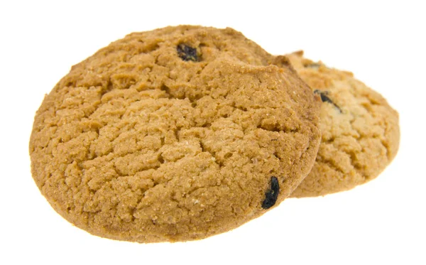 Rozijnen Cookies Geïsoleerd Witte Achtergrond — Stockfoto