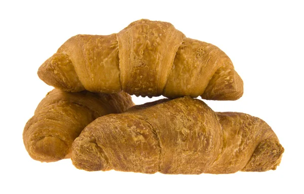 Croissanty Izolované Bílém Pozadí — Stock fotografie