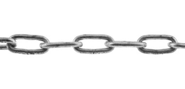 Metal zincir beyaz arkaplanda izole edildi