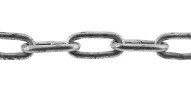 Metal zincir beyaz arkaplanda izole edildi