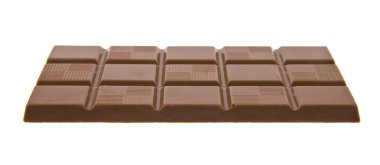 Beyaz arkaplanda izole edilmiş çikolata