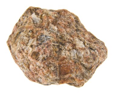 Beyaz arkaplanda izole taş