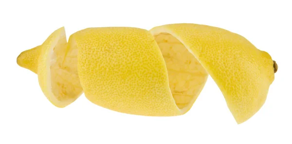 Lemon Peel Isolated White Background — Stock Photo, Image