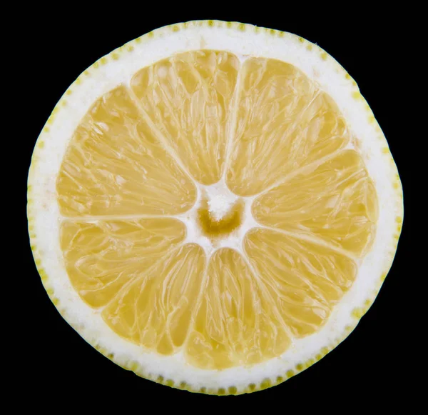 Лимон Изолирован Черном Фоне — стоковое фото