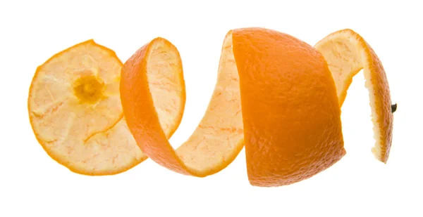 Tangerine Hud Isolerad Vit Bakgrund — Stockfoto