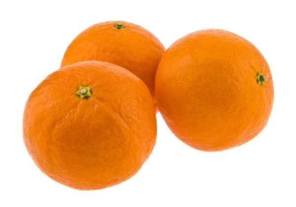 Tangerines Geïsoleerd Witte Achtergrond — Stockfoto