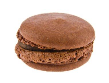 Beyaz arka plan üzerinde izole kahverengi macaroons