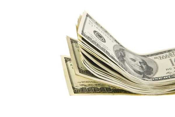 Us dollars isolated on white background — Stock Photo, Image