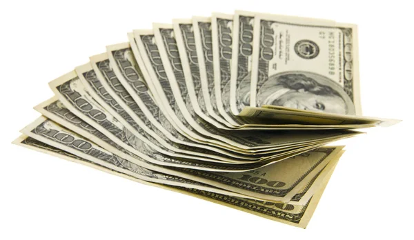 Us dollars isolated on white background — Stock Photo, Image